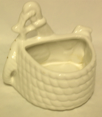 Porte-crayons en porcelaine blanche