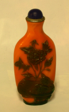 Tabati�re en overlay � d�cor de fleurs