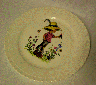 Digoin, assiette d�cor�e